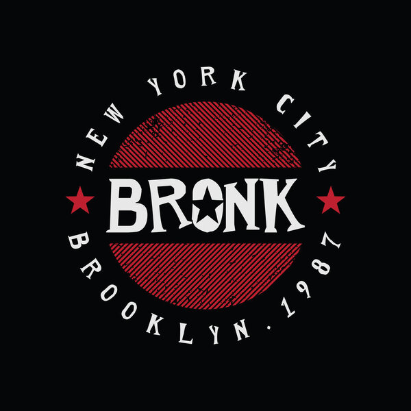 New York City, Bronx. Typography, t-shirt graphics, poster, print, banner, flyer