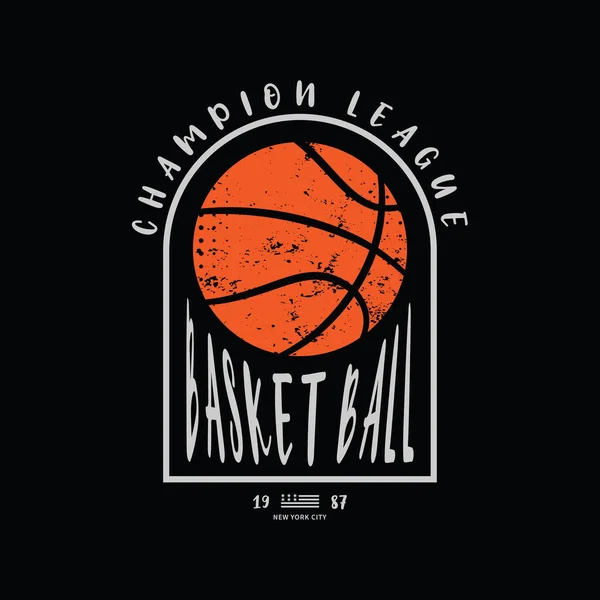 Basketball Çizim Tipografisi Gömlek Tasarımı Için Mükemmel — Stok Vektör