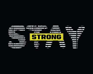 Yazılı tişört tasarımı için güçlü bir tipografi sloganı