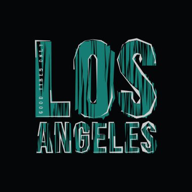 LOS ANGELES çizim tipografisi. Gömlek tasarımı için mükemmel.