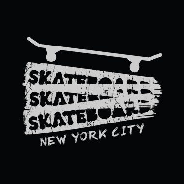 Skakteboard çizim tipografisi. Gömlek tasarımı için mükemmel.