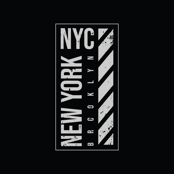 ニューヨーク市タイポグラフィベクトルTシャツデザイン — ストックベクタ