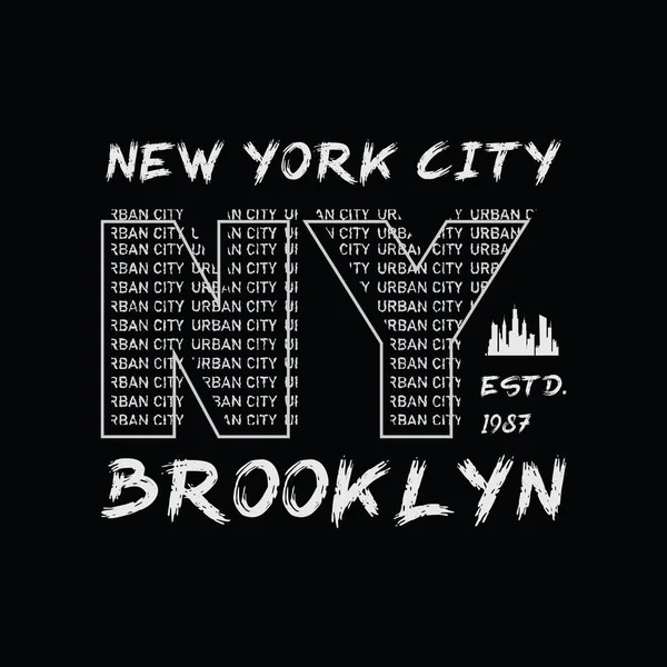 New York City Typografie Vektor Shirt Design Illustration — Stockvektor