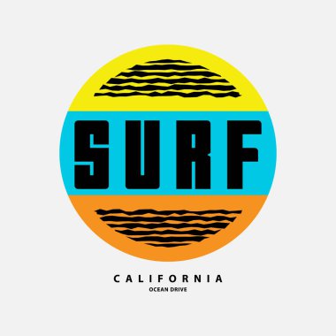 Tişört, poster, logo, çıkartma, giyim ürünleri için California Illustration tipografisi