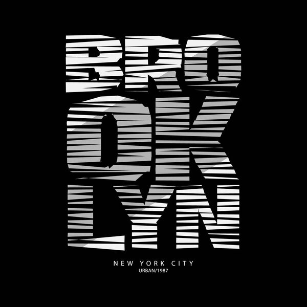 BROOKLYN illustration typography. perfect for t shirt design