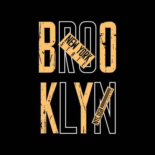 Brooklyn vector illustration and typography, perfect for t-shirts, hoodies, prints etc
