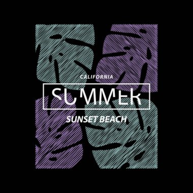 Summer Beach sörf tişörtü ve giysi tasarımı