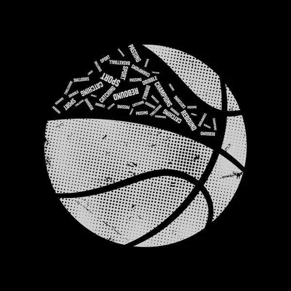Ilustración Vectorial Sobre Tema Del Baloncesto Gráficos Camiseta Póster Pancarta — Vector de stock