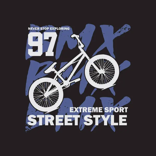 Vector illustration on the theme of BMX street style. t-shirt graphics, poster, banner, flyer, print and postcard