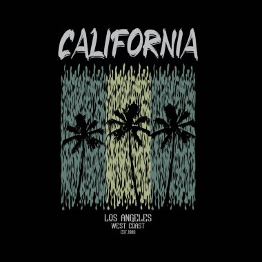 CaliforNIA illüstrasyon tipografisi. Gömlek tasarımı için mükemmel.