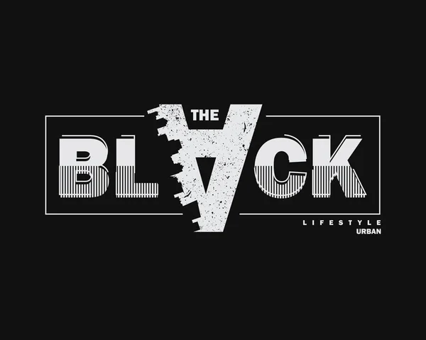 Black Urban Shirt Apparel Design — Stock Vector