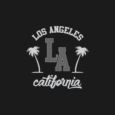 Los Angeles grafik tişört ve giysi tasarımı