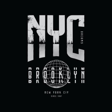 New York vektör illüstrasyonu ve tipografi, tişörtler, kapüşonlular, baskılar vs. için mükemmel.