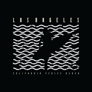 Los Angeles California sörf tipografisi. Gömlek tasarımı için mükemmel.
