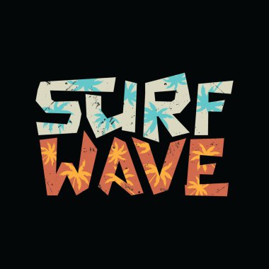 Grafik sörf tişörtü ve giysi tasarımı