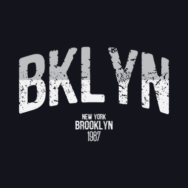 BrooKLYN illüstrasyon tipografisi. Gömlek tasarımı için mükemmel.