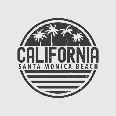 Tişört, poster, logo, çıkartma veya giyim ürünleri için California Illustration tipografisi.