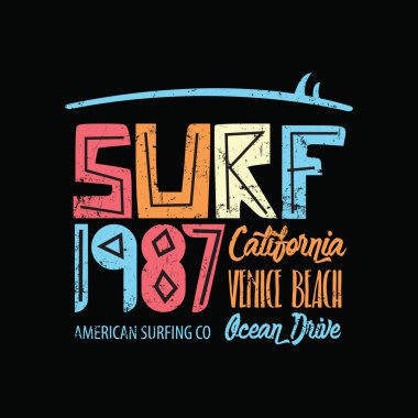 Tişört, poster, logo, çıkartma veya giyim ürünleri için California Illustration tipografisi.