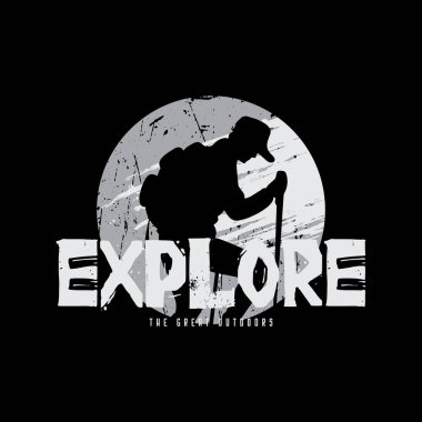 Tişört, poster, logo, çıkartma ya da giyim ürünleri için açık hava tipografisini araştırın