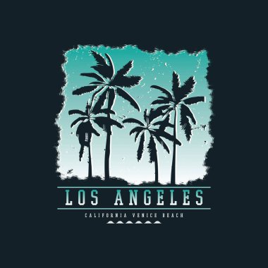 LOS ANGELES çizim tipografisi. Gömlek tasarımı için mükemmel.