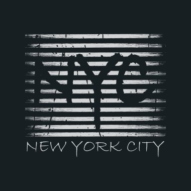 New York şehri tipografi vektörü t-shirt tasarımı illüstrasyonu