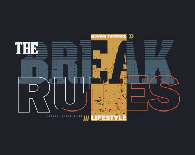 Basılı t-shirt tasarımı için tipografi sloganını çiğne