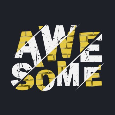 Müthiş Motivasyon Tipografisi Kentsel Tişört Tasarımı