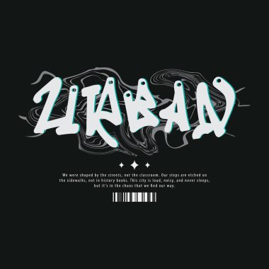 Urban Style Design, Graffiti Art, Streetwear ve Typography. Tişörtler, ceketler ve kazaklar