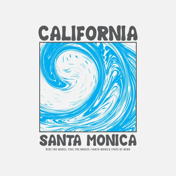 Tişört, poster, logo, çıkartma veya giyim ürünleri için California Illustration tipografisi