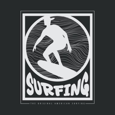 Şık bir tişört ve soyut bir tasarım. Vektör baskısı, tipografi, poster