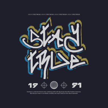 Hazır baskı için gerçek slogan kent sokak giyimi grafik tasarım tipografi t-shirt vektörü