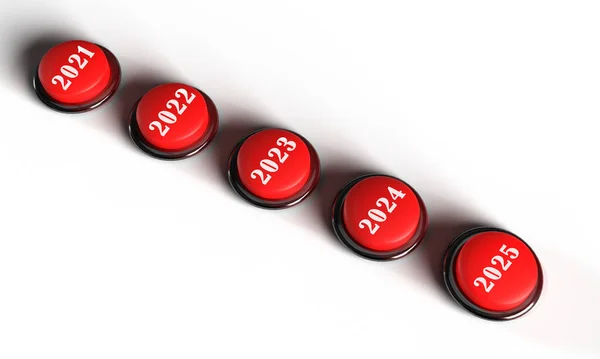 Vermelho Laranja Rosa Controle Cor 2023 Feliz Ano Novo Xmas — Fotografia de Stock