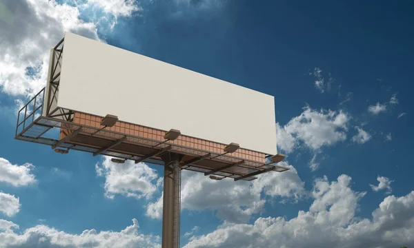 Signboard Billboard Plakát Prázdný Kopírovat Prostor Bluesky Pozadí Napodobit Marketing — Stock fotografie