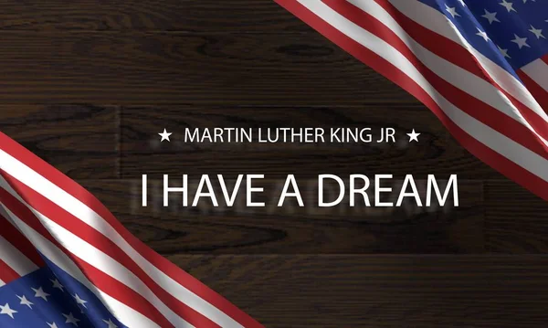 Martin Luther King Bugün Amerika Birleşik Devletleri Bayrak Arkaplan Festivali — Stok fotoğraf