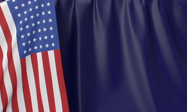 Amerika Birleşik Devletleri Bayrak Ülke Ulusal Sembolü Mavi Yıldız Arka — Stok fotoğraf