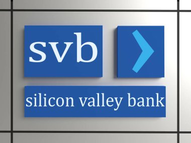 Bangkok-Tayland-Mar 12 2023: Svb logo sembolü Svb Valley Bank amblemi finansal bankacılık pazarlama borsa simgesi borsa logoti servisi ABD birleşik Amerika Birleşik Devletleri para bay.3d render
