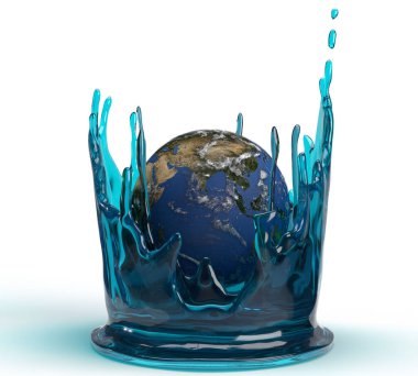 World water day liquid water fall drop planet earth global blue green color ecology environment clean life energy freshness campaign droplet awareness protection sea health care medical  issue aqua  clipart