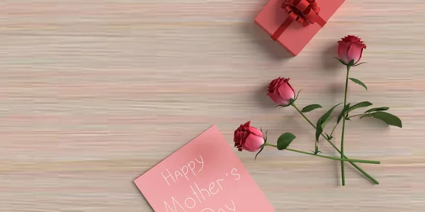 Rose Roze Rode Kleur Gift Card Opmerking Papier Lettertype Tekst — Stockfoto