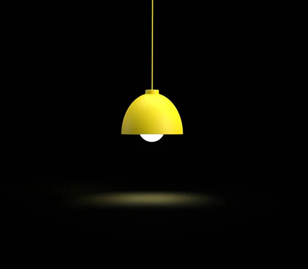 Лампа Лампа Лампа Жовтого Помаранчевого Кольору Пастельний Градієнт Даху Яскрава — стокове фото