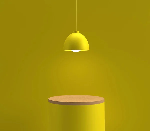 Żółty Pomarańczowy Kolor Gradientowa Lampa Światło Żarówka Jasne Podium Gablota — Zdjęcie stockowe