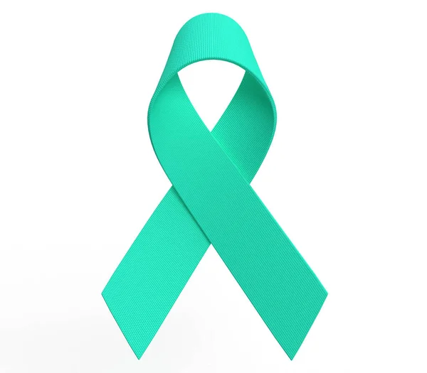 Zöld Kék Szín Gradiens Szalag Szimbólum Dekoráció Dísz Kezelés Egészségügyi — Stock Fotó