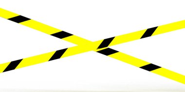İki nesne uyarı yolu sarı siyah işaret işareti Endüstriyel kentsel risk yolu kordonu suç teşkil eden cinayet trafik uyarısını durdurun tehlike bölgesi kaza barikatı alarmı