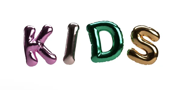 Kids Lettertype Tekst Kalligrafie Symbool Kinderen Dag Internationale Laatste Alfabet — Stockfoto