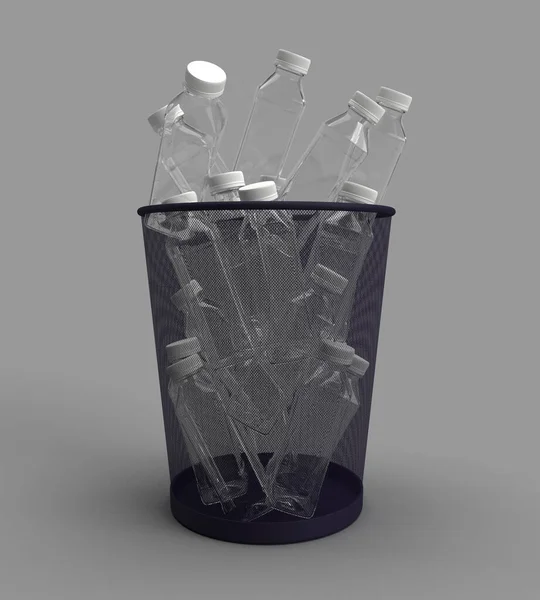 Butelka Plastikowy Pojemnik Śmieci Śmieci Śmieci Śmieci Śmieci Środowiska Ekologicznego — Zdjęcie stockowe