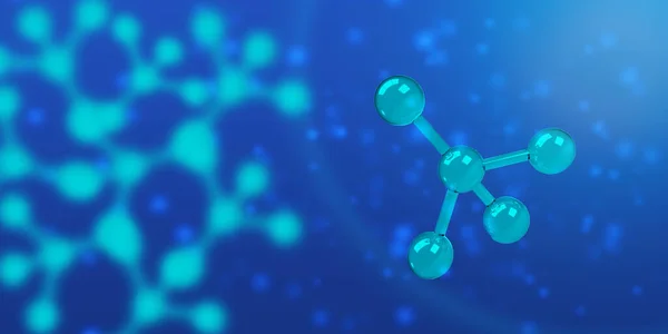 Mavi Teknoloji Elementi Dna Virüs Hücre Molekülü Tıbbi Araştırma Kimya — Stok fotoğraf