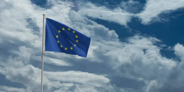 Európa Nap Zászló Kék Csillag Sárga Textúra Háttér Minta Felület — Stock Fotó