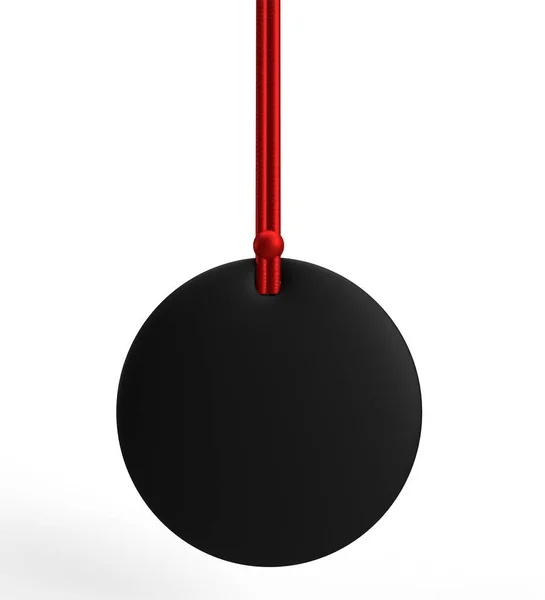 Zwarte Kleur Cirkel Ronde Rode Lijn Label Creatief Grafisch Ontwerp — Stockfoto