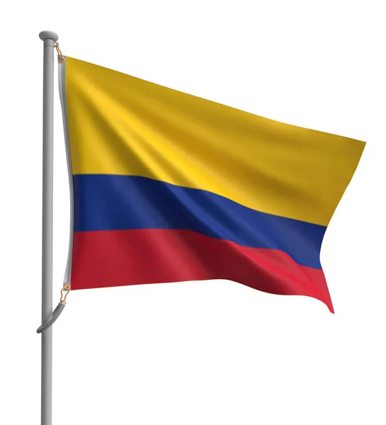 Κολομβιανή Σημαία Χώρα Χώρα Της Νότιας Αμερικής Δημοκρατία Πολιτικό Έμβλημα — Φωτογραφία Αρχείου