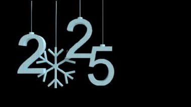 2025 mutlu yeni yıl başlangıcı 2024 tatil bayramı tatili mutlu Aralık ayı geri sayım partisi etkinliği takvim yılbaşı kar tanesi sanatı.