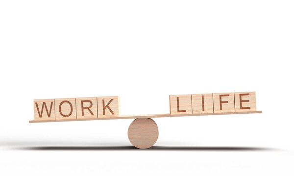  work life balance wooden cube block relaxation work job occupation career using freelance employee motivation inspiration strategy wellbeing strategy symbol sign compare lifestyle object success icon